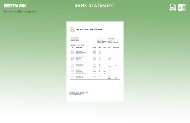 модерен стил Суринам Централна банка Ван Суринам шаблон за извод од банка